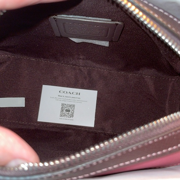 ❤️COACH Mini Darcie Carryall Satchel Crossbody ~ Silver/Light Raspberry Multi - Picture 10 of 16